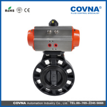 PVC plastic wafer Butterfly air actuator Valve